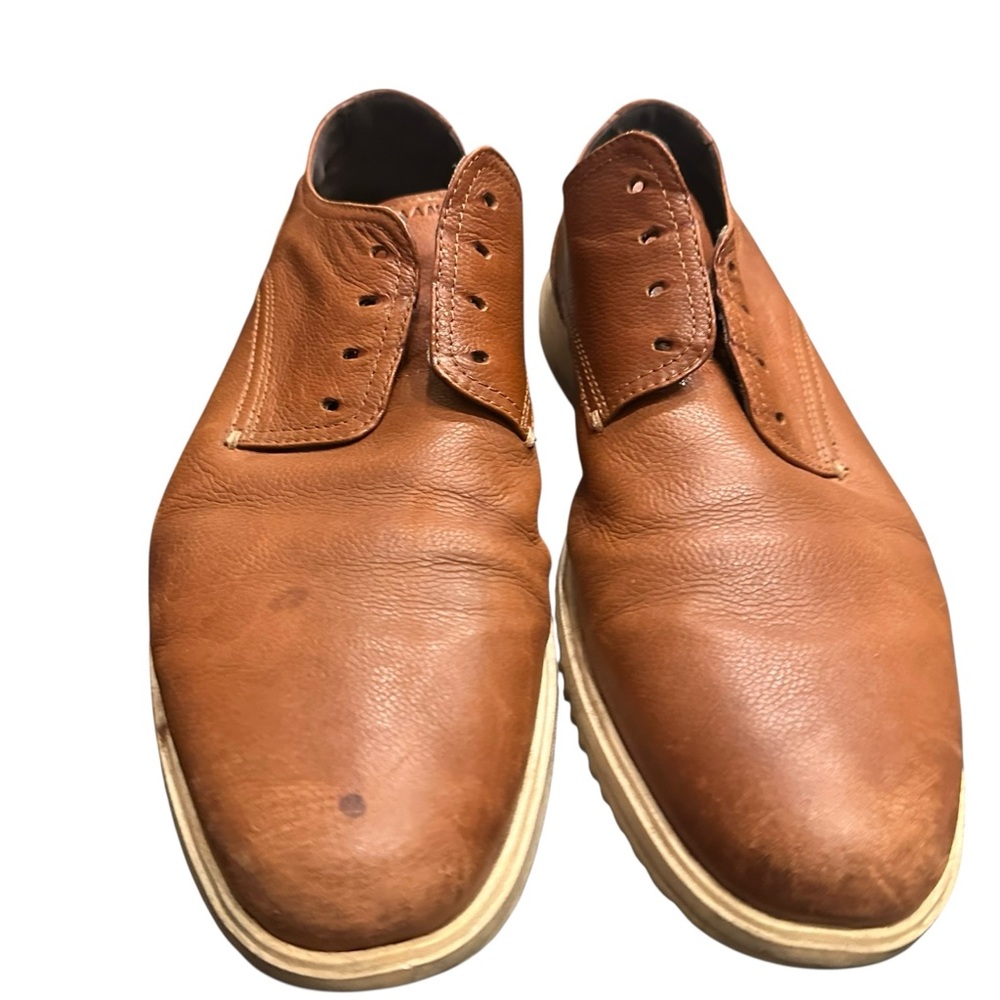 Cole Haan Men’s Size 13 Leather Oxford Shoes – Tan/Brown – Missing Laces